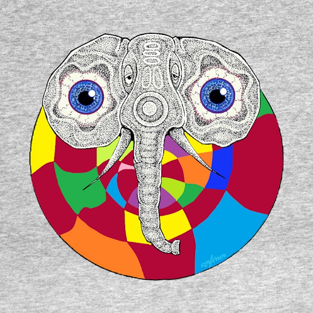 Elephant in a Crimson Galaxy by Zenferren